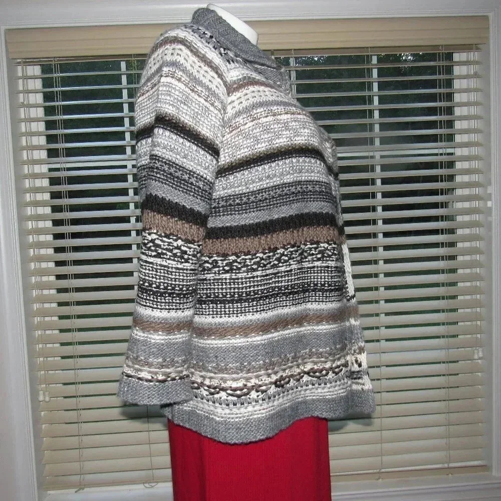 J. JILL Cardigan Knit Wool Blend Sweater Size L - Picture 2 of 5